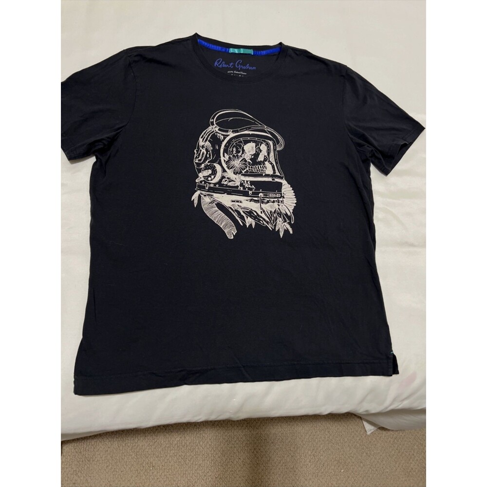 Robert Graham Black Submarine Skull Graphic T-Shirt Men’s Size XL Tee